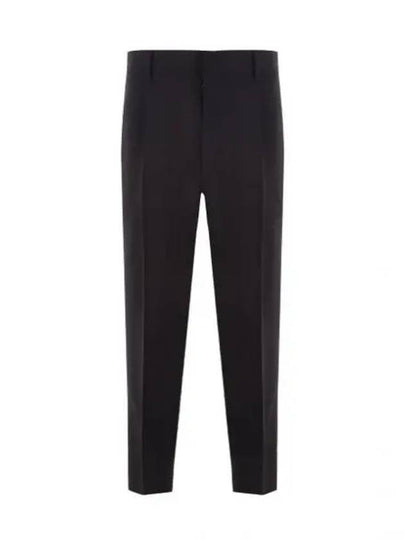 Men's Mohair Wool Straight Pants Black - PRADA - BALAAN 2