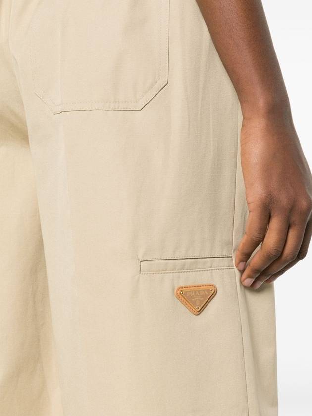 Poplin straight pants beige - PRADA - BALAAN 6