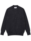 Women's Stitched V-neck Wool Cardigan Dark Gray - MAISON MARGIELA - BALAAN.