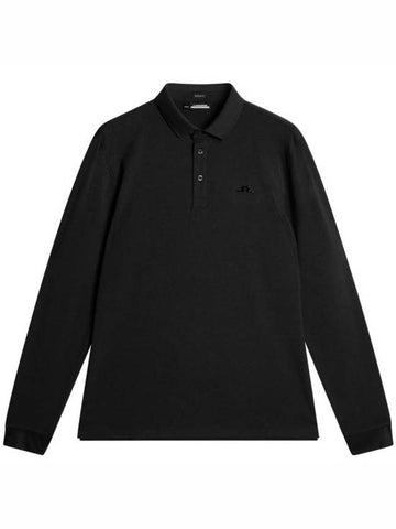 Florian Polo Long Sleeve T-Shirt Black - J.LINDEBERG - BALAAN 1