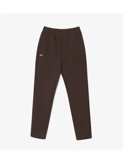 Women's CP Chouli Basic Straight Pants Brown - LACOSTE - BALAAN 2