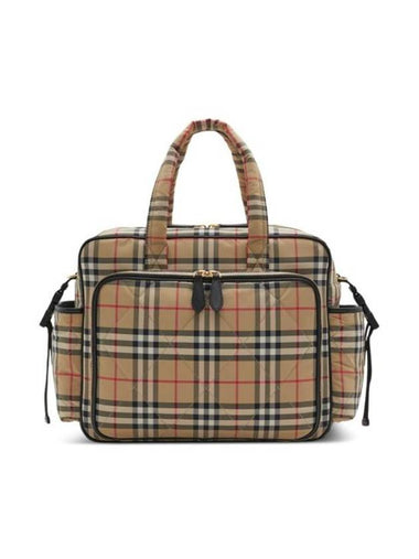 Kids Check Baby Changing Bag Archive Beige - BURBERRY - BALAAN 1