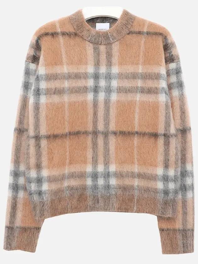 Vintage Check Mohair Knit Top Camel - BURBERRY - BALAAN 4