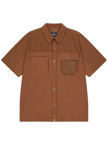 OG Core Color Block Short Sleeve Shirt Brick - OFFGRID - BALAAN 1