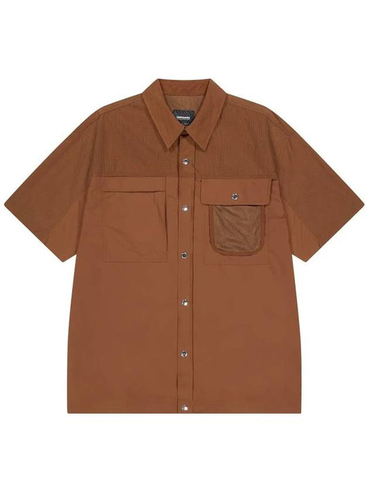 OG Core Color Block Short Sleeve Shirt Brick - OFFGRID - BALAAN 1