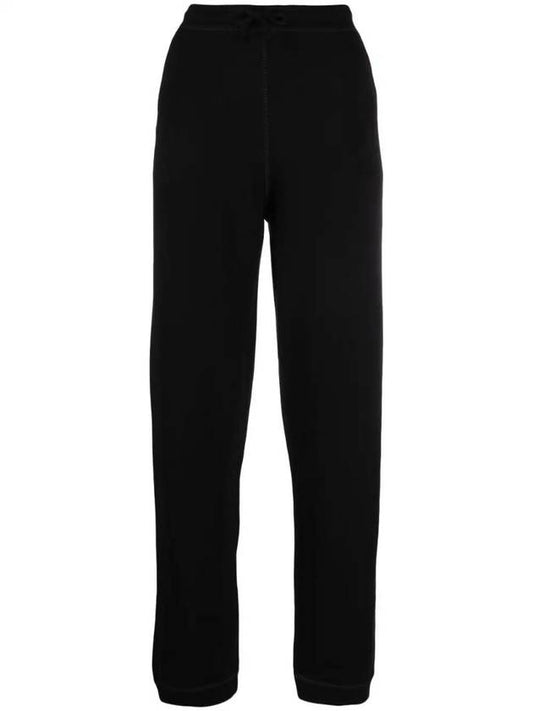 Isoli Logo Track Pants Black - GANNI - BALAAN.