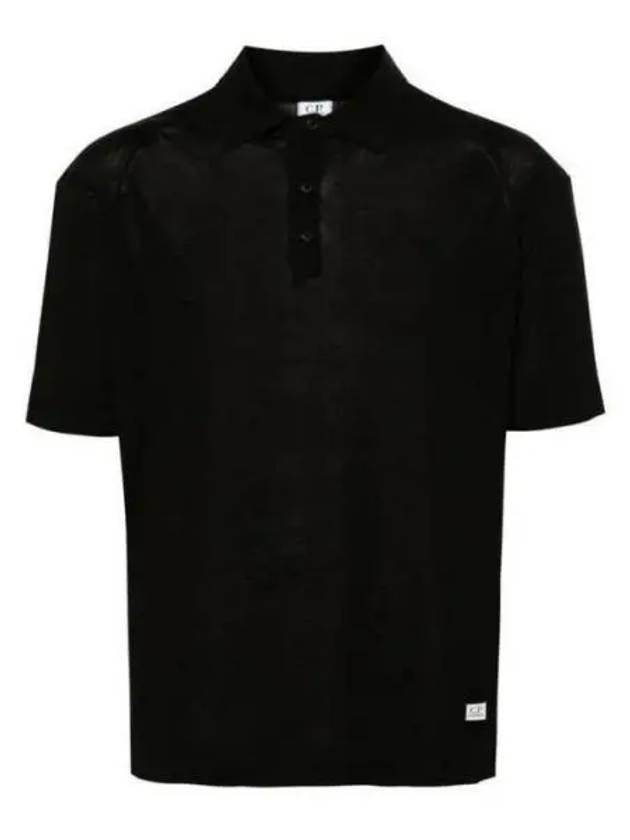 Filo Di Scozia Polo Shirt Black - CP COMPANY - BALAAN 2