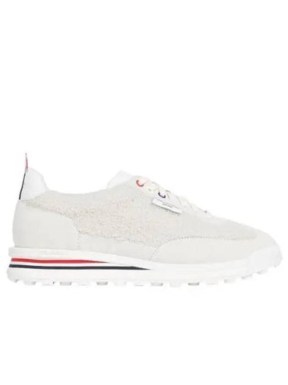 Shearling Tech Runner Low Top Sneakers White - THOM BROWNE - BALAAN 2