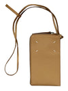 Four Stitch Detail Strapped Phone Pouch Bag Brown - MAISON MARGIELA - BALAAN 2