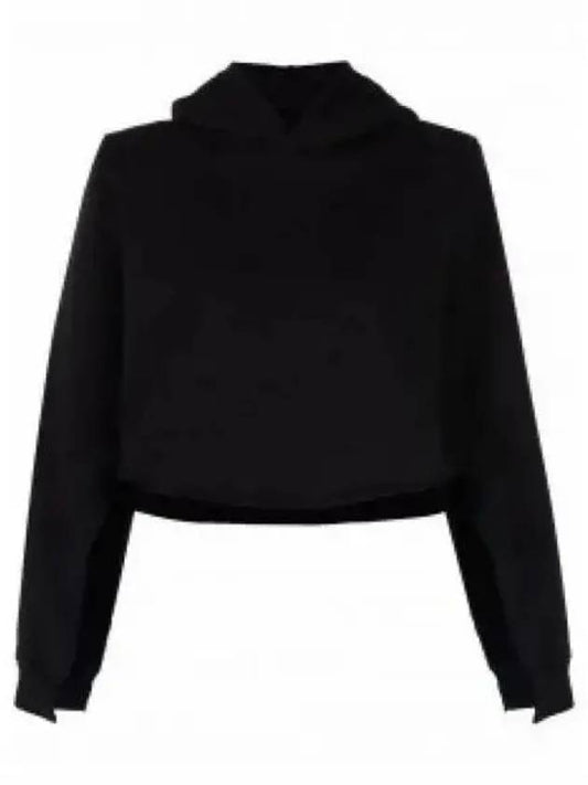 Cropped Cotton Hoodie Top Black - MAISON MARGIELA - BALAAN 2