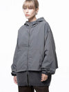 Four Woman Women s W243OT01CH Crop Hooded Windbreaker Jumper Charcoal - CHANCE'S NOI - BALAAN 7