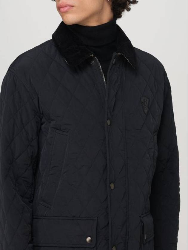 Corduroy Collar Quilted Jacket Black - BURBERRY - BALAAN 5