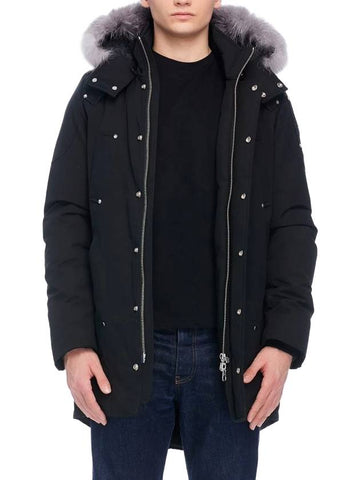 Original Stirling Parka Black Fox Fur Black Grey - MOOSE KNUCKLES - BALAAN 1