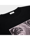 Men's Loose Wave Cotton Jersey Short Sleeve T-Shirt Black - CELINE - BALAAN 5