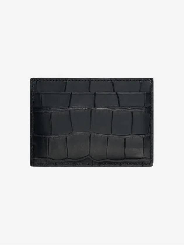 Crocodile Logo Card Wallet Black - BALENCIAGA - BALAAN 3