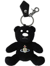 Toweling Teddy Bear Keyring Black 8203010ZU K003W N401 - VIVIENNE WESTWOOD - BALAAN 1