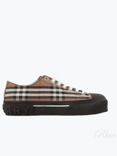 Jack Vintage Check Cotton Low-Top Sneakers Burch Brown - BURBERRY - BALAAN 2