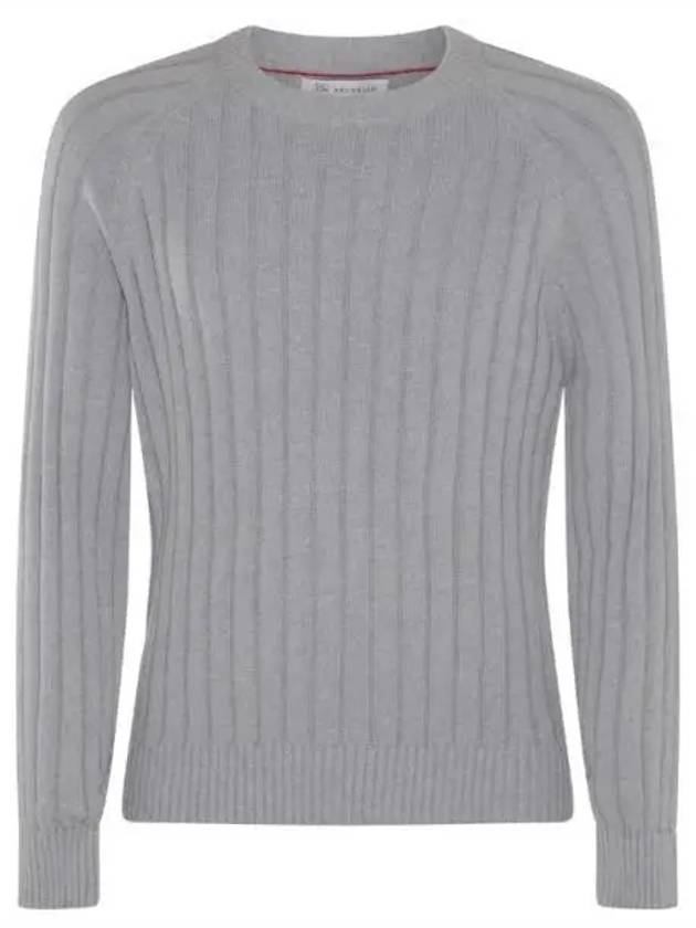 Cashmere Silk Round Neck Knit Top Grey - BRUNELLO CUCINELLI - BALAAN 2