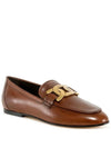 Kate Metal Logo Leather Loafers Brown - TOD'S - BALAAN 3