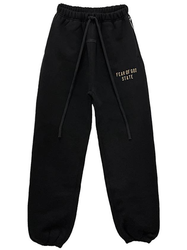 Women s Logo Fleece Banding Track Pants Black 130BT245160FW - FEAR OF GOD ESSENTIALS - BALAAN 2