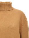 Logo Knitted Wool Turtleneck Camel - A.P.C. - BALAAN 3