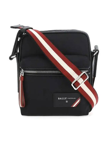 Nylon Zipper Cross Bag Black - BALLY - BALAAN 1