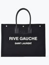 Rive Gauche Lino Legend Large Tote Bag Black - SAINT LAURENT - BALAAN 2