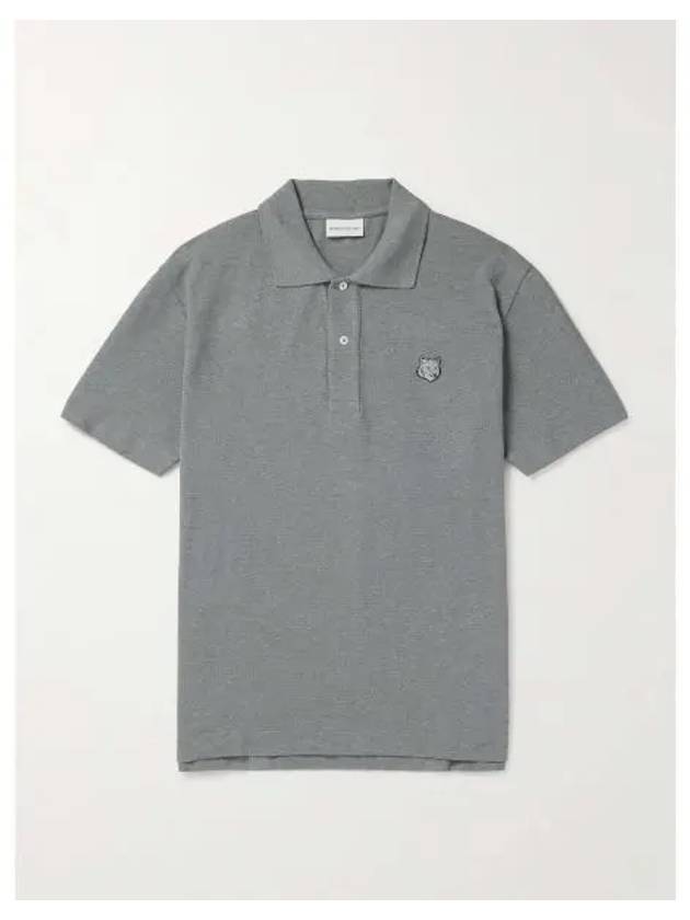 Bold Fox Head Patch Comfort Polo Shirt Grey - MAISON KITSUNE - BALAAN 2