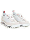 Women Vitello Calf Tech Runner Clear Sole Low Top Sneakers White - THOM BROWNE - BALAAN 2