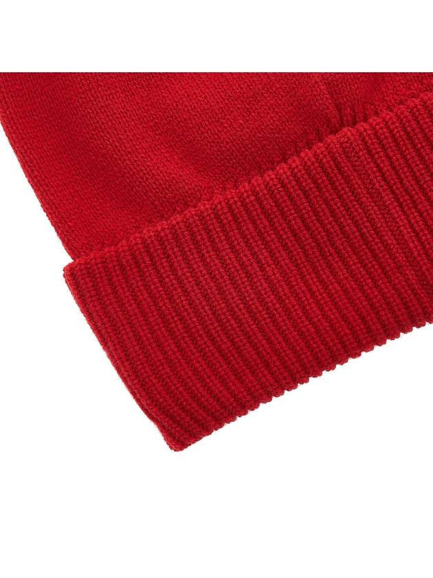 Logo Wool Beanie Red - VALENTINO - BALAAN.