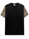 Vintage Check Sleeve Cotton Oversized T-shirt Black - BURBERRY - BALAAN 2