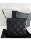 Classic chain mini bag caviar snap gold black AP3259 - CHANEL - BALAAN 4