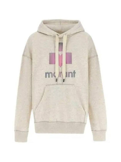 Mansel Big Logo Print Hoodie Ecru - ISABEL MARANT - BALAAN 2