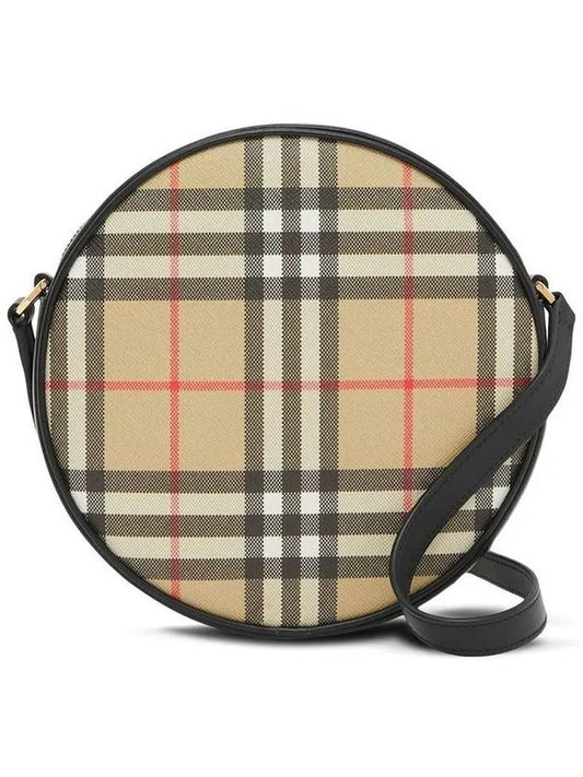 Lewis Check Pattern Round Cross Bag Beige - BURBERRY - BALAAN 2