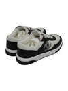 CC Logo Suede Kidskin Low Top Sneakers Black - CHANEL - BALAAN 5