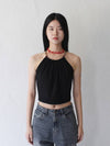 Halterneck Wooden Beads Top BLACK - RUBATI - BALAAN 4