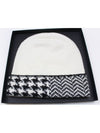 Hound Check CC Logo Cashmere Ivory Beanie AA8624 - CHANEL - BALAAN 4