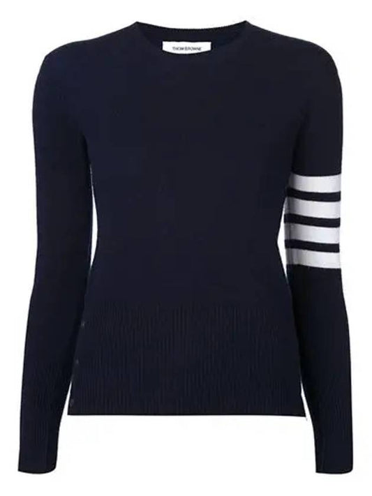 Women's 4 Bar Classic Cashmere Pullover Knit Top Navy - THOM BROWNE - BALAAN 2