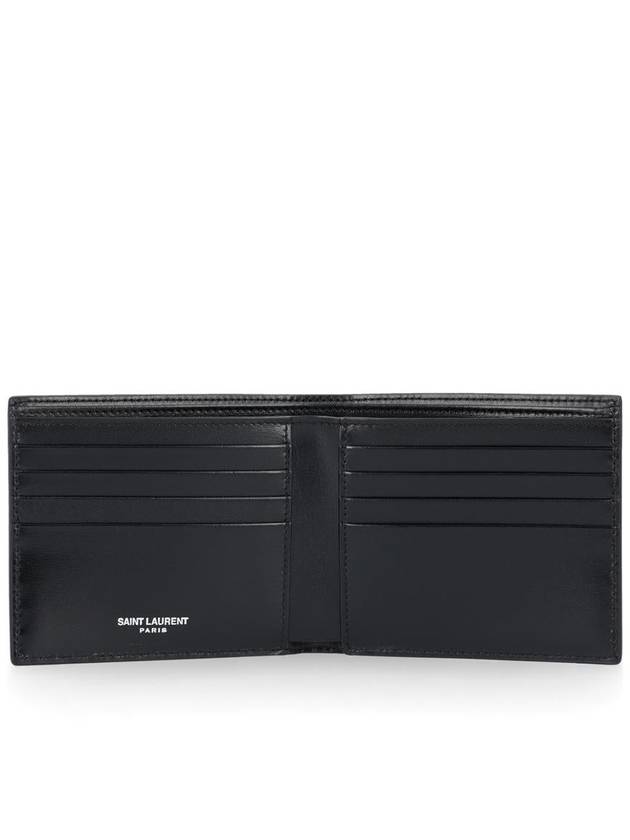 East/West Wallet In Smooth Leather Black - SAINT LAURENT - BALAAN 5