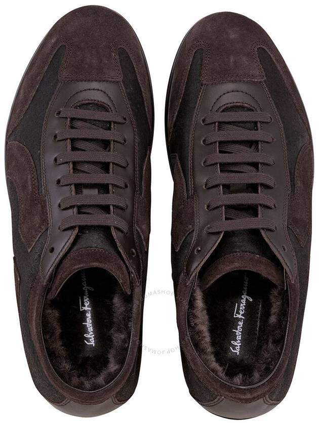 Salvatore Benbow Suede Leather Low Top Sneakers Brown - SALVATORE FERRAGAMO - BALAAN 4