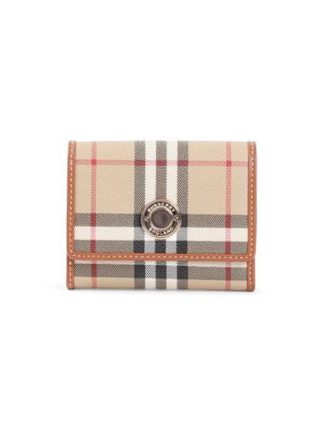 Check Half Wallet Beige - BURBERRY - BALAAN 2