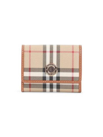 Check Half Wallet Beige - BURBERRY - BALAAN 2