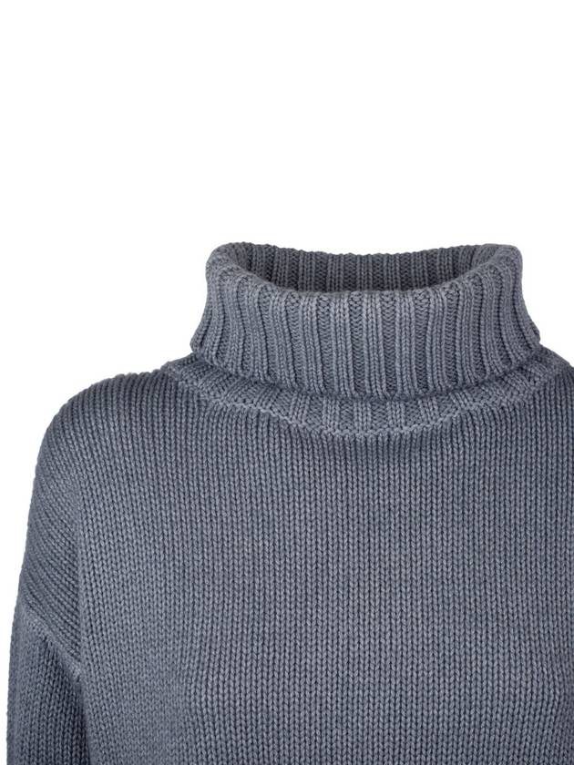 Base Powder Blue Merino Wool Turtleneck Sweater - BASE MILANO - BALAAN 3