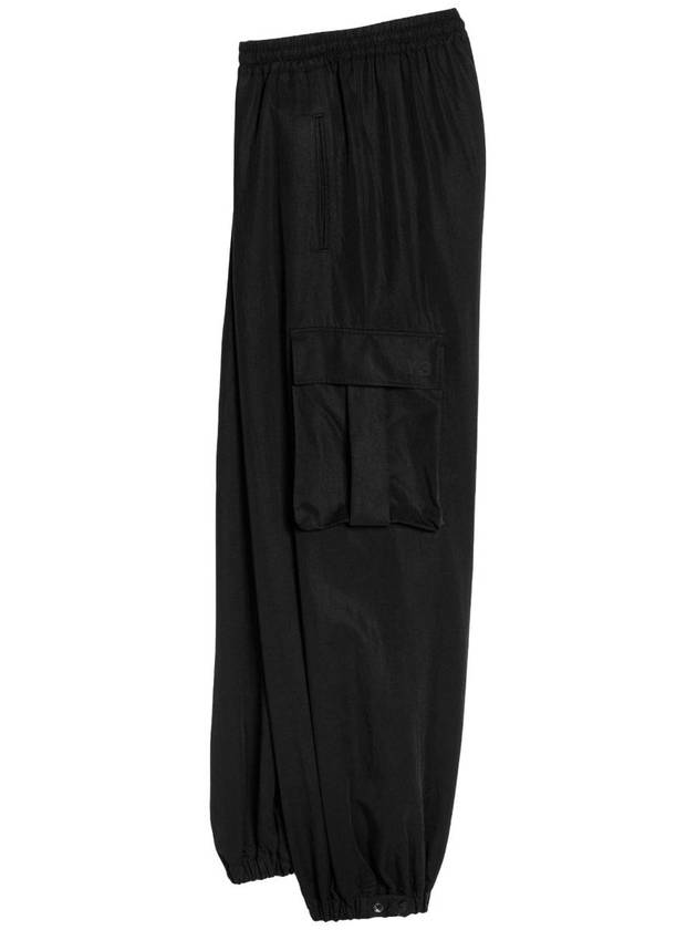 Washed Twill Cargo Track Pants Black - Y-3 - BALAAN 4