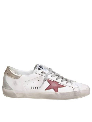 Superstar Leather Low Top Sneakers Red White - GOLDEN GOOSE - BALAAN 1