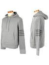 Classic Loopback 4-Bar Cotton Hoodie Grey - THOM BROWNE - BALAAN 3