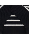 Men's Heart Logo Striped Turtleneck Black - AMI - BALAAN 9
