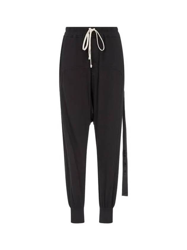 WOMEN DRKSHDW Round Seam Drawstring Jogger Pants Black - RICK OWENS - BALAAN 1