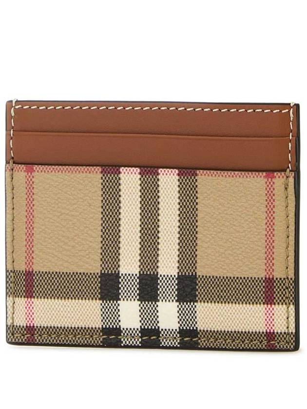 Check Card Wallet Beige - BURBERRY - BALAAN 3