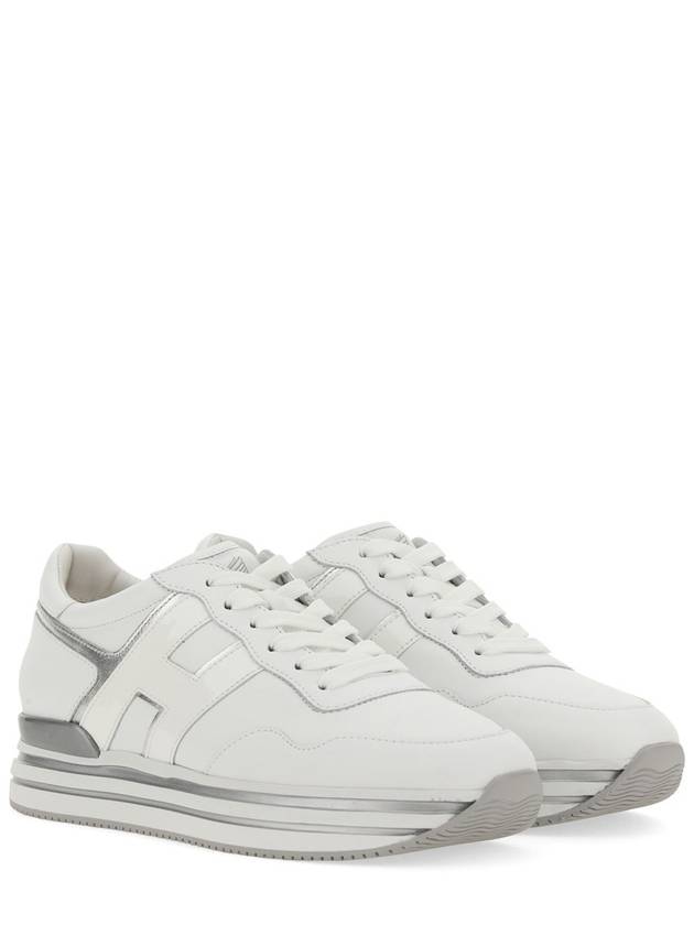 H logo platform low-top sneakers white silver - HOGAN - BALAAN 5